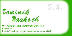 dominik mauksch business card